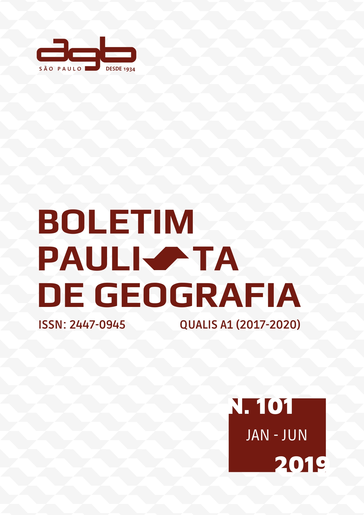 					Visualizar v. 1 n. 101 (2019): Boletim Paulista de Geografia
				