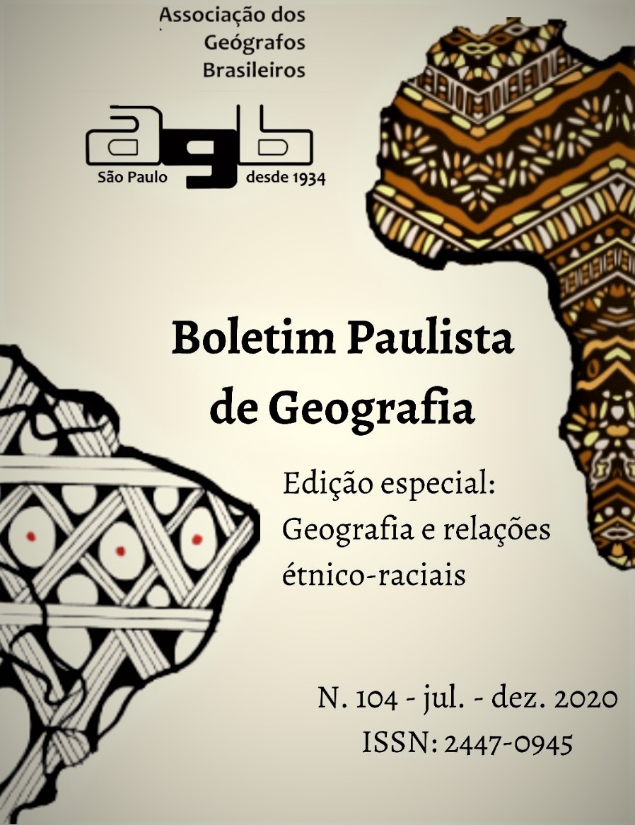 					Visualizar n. 104 (2020): Edição Especial - Geografia e relações étnico-raciais
				